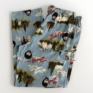 Bob Ross Pajama Lounge‎ Pants Men's XXL Blue Happy Little Tree Sleep Pants